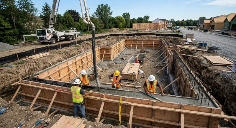 Cement Foundation Installation in Greenville, SC