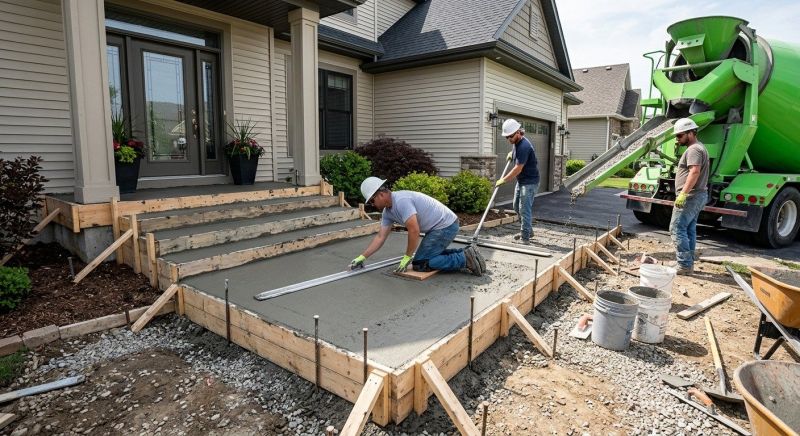 Porch Concrete Pouring in Denver, CO