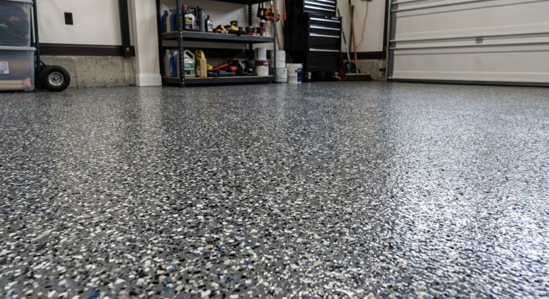 Speckled Garage Floor Painting in Winston Salem, NC