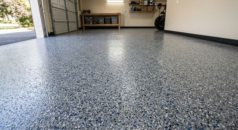 Speckled Garage Floor Painting in Raleigh, NC